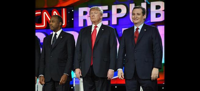 Republicans standing at CNN debate