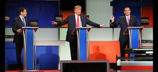 republicans on stage debating