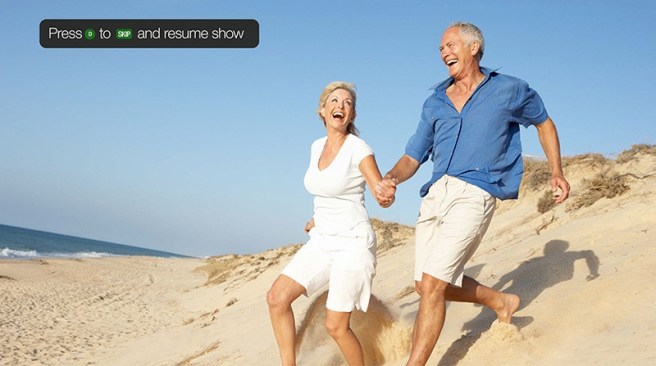 skip mode man and woman on beach