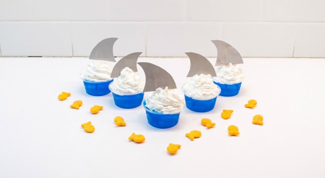 shark cupcake shots