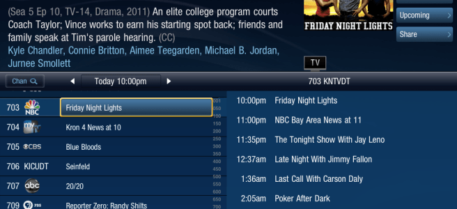 A similar TiVo format is used for our iPad app